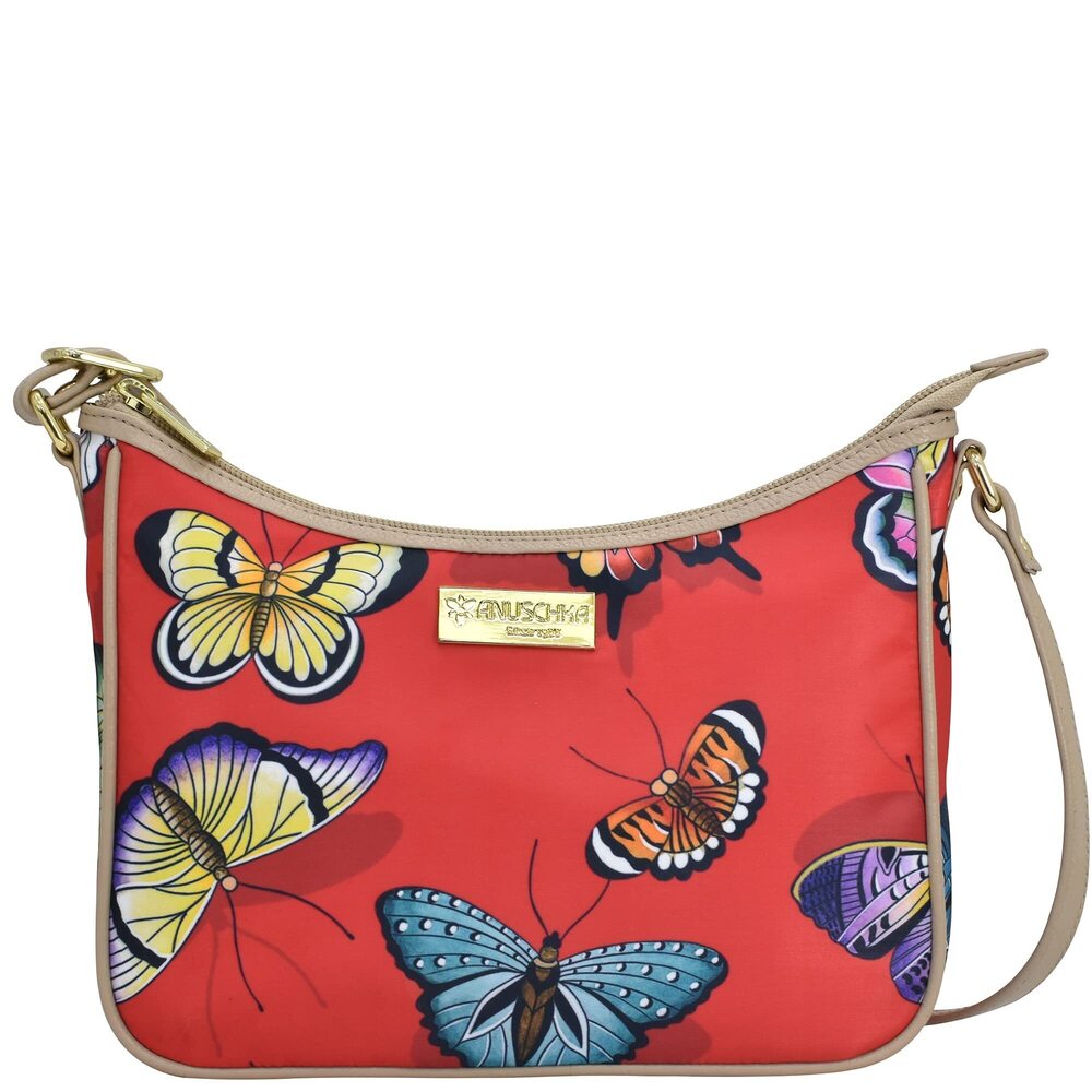 7882 East/West Hobo - Wanderlust Collection - Nylon Fabric with Leather